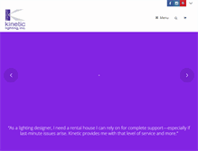 Tablet Screenshot of kineticlighting.com